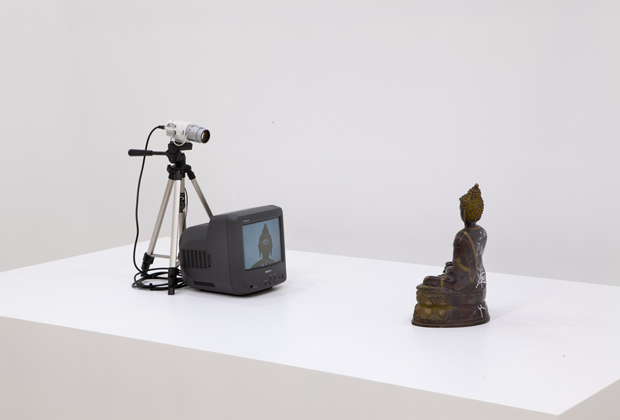 Nam June PaikTV Buddha 2002Bronze paint television monitor closedcircuit video cameraCourtesy of the