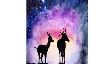 Galaxy Night Painting