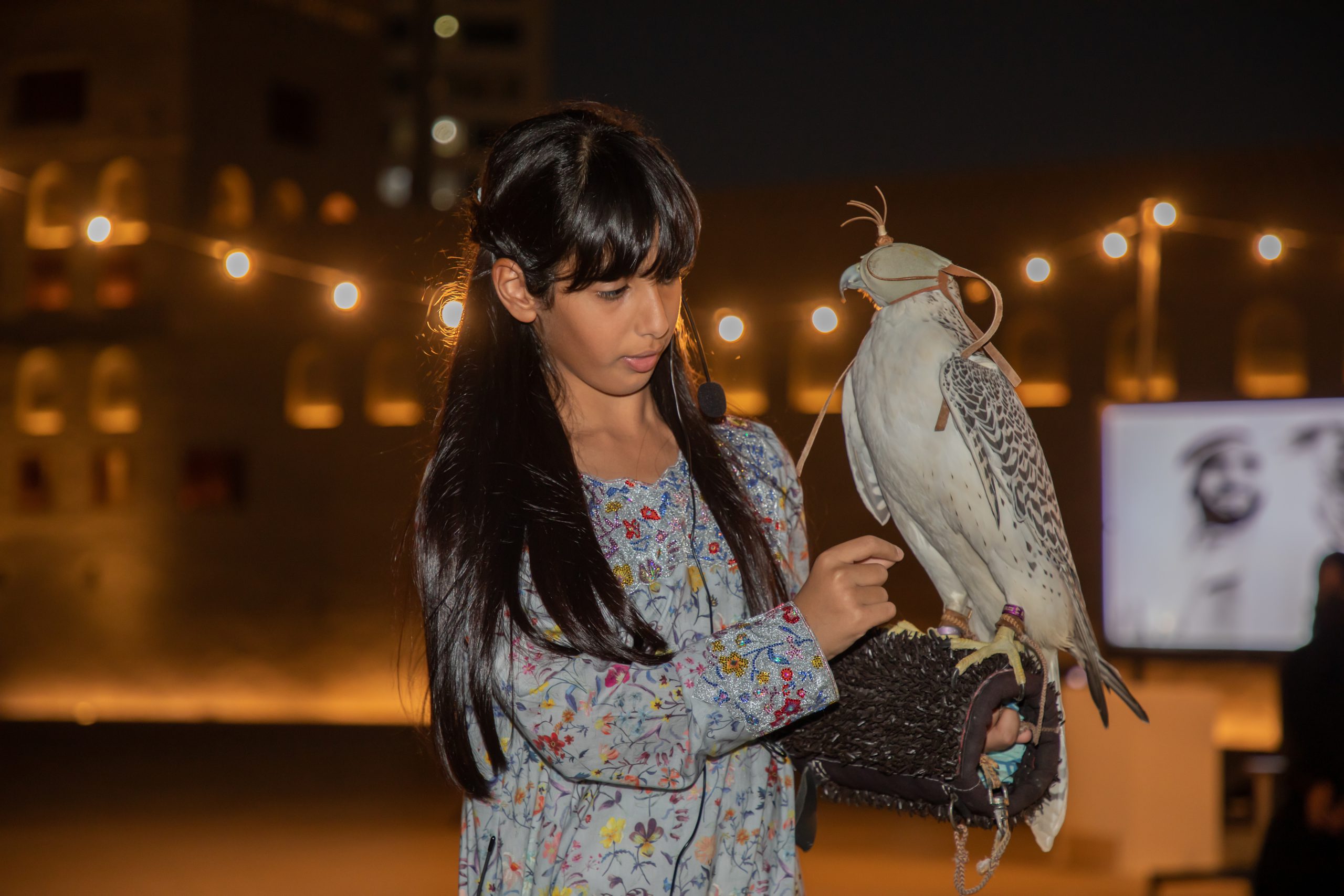 Falconry Session for university students at Qasr Al Hosn
